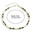 thumbnail image 2 of Bohemian Turquoise Wood Bead Necklace for Men Surf Beach Summer Jewelry Collarbone Chain Handmade, 2 of 8