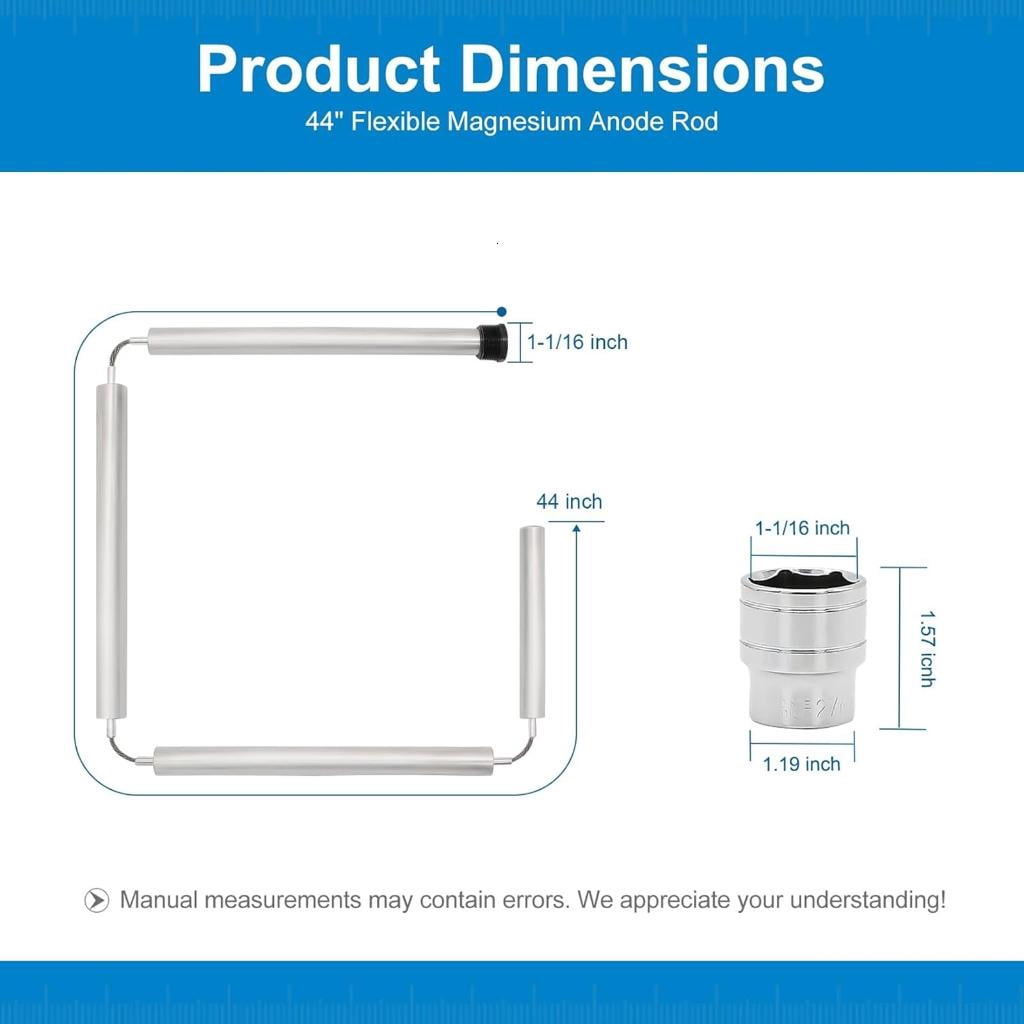 Ywmsfl Water Heater Flexible Anode Rod Enhances Liquid 4 Section Flexible Magnesium Anode Rod for Hot Water Heater