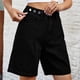 thumbnail image 4 of Pantalones cortos de mezclilla de talle alto hasta la rodilla for mujer pantalones cortos de cintura ajustable pantalones cortos de mezclilla largos Bermudas for niñas, 4 of 7