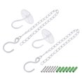 thumbnail image 1 of Unique Bargains S Shape Bracket 15cm Hanging Chain Extension Link Wall Mount Ceiling Hook White 2 Set, 1 of 5