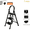 3 step black-ladder Thicker, variant on 2/3/4/5-Step Ladder, Lightweight Folding Step Stool with Extra-Wide Anti-Slip Steps, 330 Lbs Capacity, Compact Space-Saving Design for Home, Kitchen.