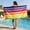 Multi-color striped, variant on Oversized Quick Dry Beach Towel, Wuztai Sand Free Microfiber Towel 62.99x31.49 Inch Lightweight, Summer Travel Towel for Women Men Beach Pool Gym with Compact Carry Bag