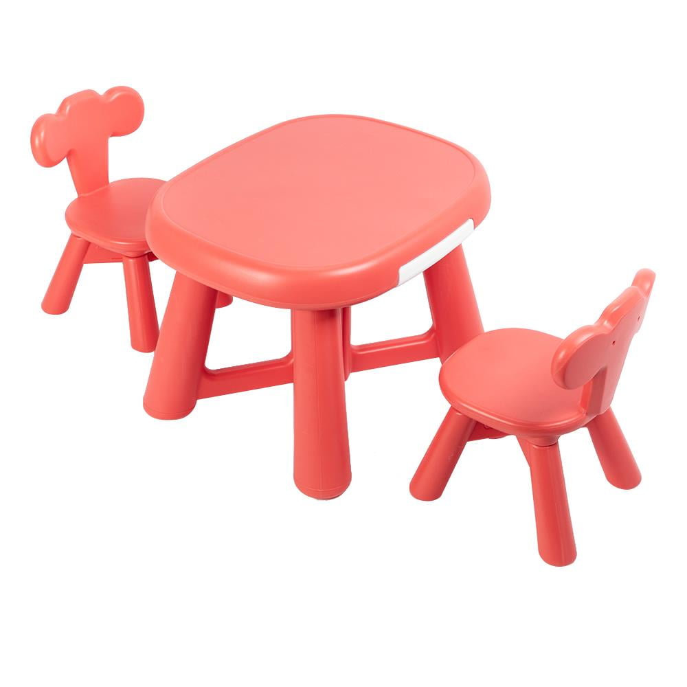 Zimtown 3Piece Kids Toddler Activity Playroom Table and 2 Chair Sets
