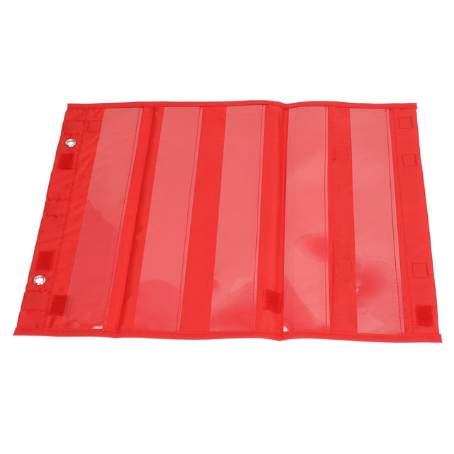 Classroom Pocket Chart, Clear Pocket Chart Combination Use 5 Rows Polyester PVC Single Use For Kids For Activities For Home Red