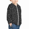 thumbnail image 2 of Kids Zip Up Hoodie for Boys Girls Toddler - white spider web cobweb black Lightweight Long Sleeve 3T Boys Girl Clothes, Sun Protection Windproof Jackets Hoodie Sweatshirt, 2 of 7