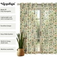 thumbnail image 6 of Vargottam Tree Design Extra Long Sheer Curtains for Double Height Windows & Doors Set of 2 Panels, 108" Length, Grommet Top, Light Filtering Printed Georgette Drapes, 6 of 9