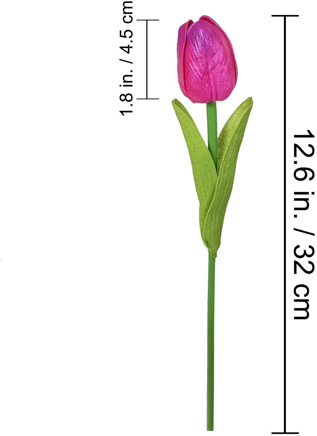 10pcs Artificial Tulips Flowers Real Touch Pink Tulips Fake Holland PU Tulip Bouquet Latex Flowers for Wedding Party Office Home Kitchen Decoration (Pink-10pcs)