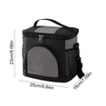 thumbnail image 2 of Bolsa térmica grande para almuerzo, lonchera térmica suave y refrescante para adultos, hombres y mujeres, azul oscuro (10 l, negro), 2 of 7