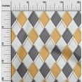 thumbnail image 2 of oneOone Cotton Cambric Gray & Yellow Fabric Check Argyle Diy Clothing Quilting Fabric Print Fabric By Yard 42 Inch Wide, 2 of 5