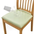thumbnail image 1 of Nvzi Waterproof PU Leather Seat Covers for Dining Chairs, 2 Pack Dining Room Chair Seat Covers, Kitchen Chair Seat Covers Protectors 14.17-18.89inch (Green), 1 of 5