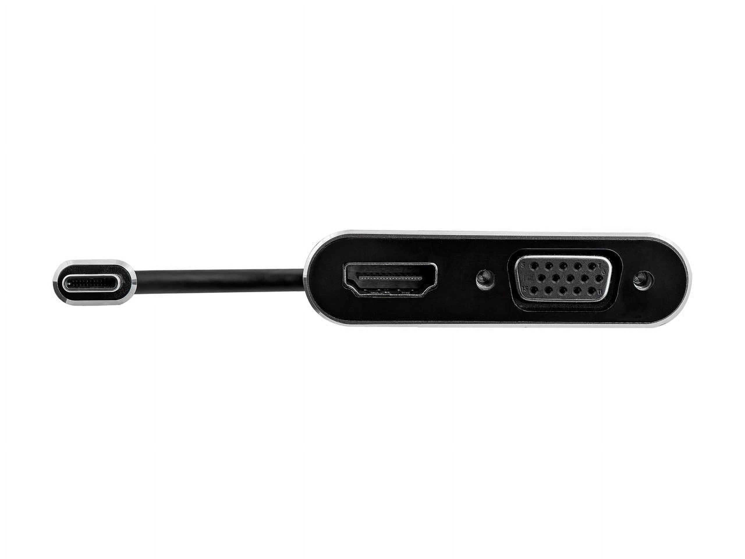 StarTech.com CDP2HDVGA USB C to VGA and HDMI Adapter - Aluminum - USB-C Multiport Adapter - 6 in / 15.24 cm Built-In Cable