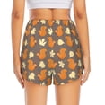 thumbnail image 3 of Picia Squirrel And Maple Leaves Pattern Women's 2 in 1 Athletic Running Shorts High Waisted Workout Casual Gym Sweat Shorts with Comfy Liner Zipper Pockets-, 3 of 9