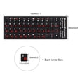 thumbnail image 2 of Russian Keyboard Stickers PC Keyboard Stickers Black Background with White Red Lettering 3Pcs, 2 of 4