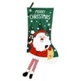 thumbnail image 2 of Christmas Stockings Personalized,18" 3D Design Custom Stocking with Festive Pattern,Red-Green Xmas Stocking for Family Fireplace Decor(Santa), 2 of 9