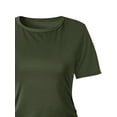 thumbnail image 4 of ZOELNIC Women's Short Sleeve Ruched Bodycon Mini Sundress Summer Casual T Shirt Dress, L, 4 of 5