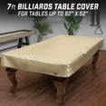 thumbnail image 2 of GoSports 7 ft Premium Leatherette Pool Table Cover - Waterproof & Tearproof - Heavy Duty Indoor & Outdoor Billiard Table Cover - Tan, 2 of 5