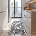 thumbnail image 4 of Black and White Chevron Pattern Kitchen Rug Mat,Kitchen Runner Rugs Non Skid Washable,Decorative Kitchen Floor Mats for Kitchen,Sink,Laundry,17"x47.2", 4 of 7