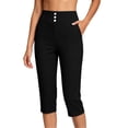 thumbnail image 2 of Khunlpohl Women's Capri Pants Yoga Workout Gym Exercise Leggings Pant Casual Elastic High Waist Trousers with Pockets, 2 of 8