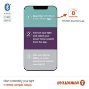 Sylvania Smart+ LED Smart Bluetooth A19 light Bulb, Seamless Setup, Works with Google, alexa, AppleHomeKit, No hub required, 2700K, LED bulb