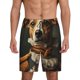 thumbnail image 1 of Balery Modern Cute Dog Pantalones cortos de pijama de punto de algodón para hombre con cinturilla y bolsillos-Medium, 1 of 6