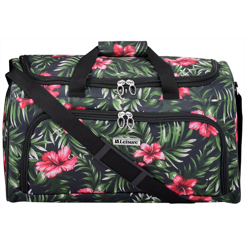 Leisure Luggage 20'' Lafayette Hibiscus Palm Duffel Bag Luggage 20