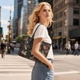 thumbnail image 7 of TSOVTHRID Handbag with Wallet Set for Women Tote Satchel Shoulder Purse with Matching Wristlet Wallet PU Leather Top Handle Handbag with Purse Set, Wolf Forest Camo American Flag Print, 7 of 7