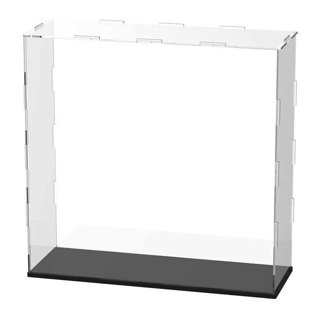 Caja de exhibición de acrílico transparente Uxcell, 12 x 4 x 12 pulgadas, caja de exhibición de acrílico a prueba de polvo para figuras de acción/modelos/coleccionables/munecas