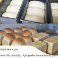 thumbnail image 2 of Loaf Pan with Lid, Dough Capacity Rectangular Bread Pan, Non-Stick Long Bread Pans for Homemade Bread,Pullman Loaf Pan,1 * Loaf Pan,Silver, 2 of 6