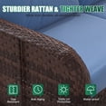 thumbnail image 6 of Sunmthink 6-Piece Patio Furniture Set, High Back Swivel Rocker Chairs with Thick Cushions, Wicker Rattan Outdoor Sectional Sofa with Ottoman, Blue, 6 of 7