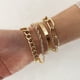 thumbnail image 2 of Brazaletes con abalorios de Color dorado grueso bohemio, nueva joyería de moda 2022, 4 Uds., conjunto de pulseras de cadena cubana Curb Punk para regalos de mujer Tan Jianjun unisex, 2 of 2