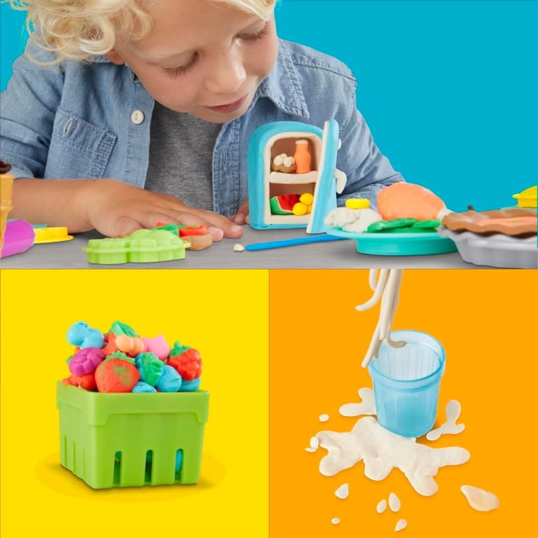 Play-Doh Fridge Fun Playset with 38 Kitchen Tools, 10 Large 3 oz