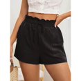 thumbnail image 4 of Yubnlvae Women's Summer Shorts - High Waist Casual Elastic Waist Shorts Black L, Women Elastic Summer Womens Casual Shorts Shorts And High Solid Waist Women's Shorts, 4 of 5