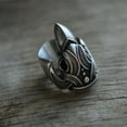 thumbnail image 3 of Gothic Vintage Punk Raven Men's Ring Men, 3 of 5