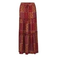 thumbnail image 4 of Skirts for Women Trendy Summer Casual High Waist Tie Paisley Print Long Maxi Skirt 2025, 4 of 5