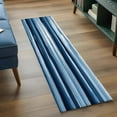 thumbnail image 4 of 2x6 Kitchen Runner Rug, Navy Blue Ombre Non-Skid Rubber Backing Large Rectangle Rugs - Living Room Bedroom Home Office, Modern Oil Painting Waves Abstract Indoor Floor Mat Carpets Washable Rug, 4 of 9