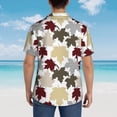 thumbnail image 4 of Balery maple leaves Camisas hawaianas de manga corta para hombre, camisas playeras de corte holgado, camisas de vacaciones con botones,Small, 4 of 7