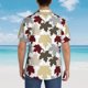 thumbnail image 4 of Fotbe maple leaves Camisa Hawaiana para Hombre Unisex – Camisa Casual de Verano con Botones de Manga Corta de Algodón y Lino,3X-Large, 4 of 7