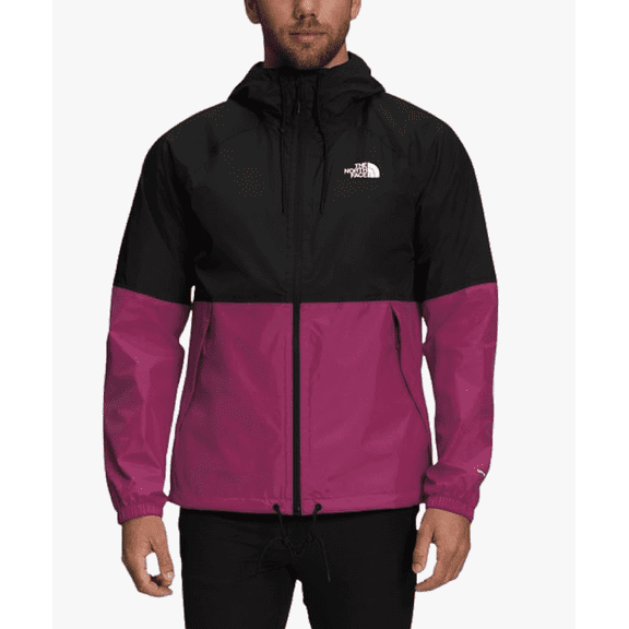 THE NORTH FACE Men’s Antora Rain Hoodie Jacket- Size XXL-TNF BLACK/FUSCHIA PINK