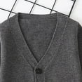 thumbnail image 6 of KEXE Girls Sweaters Red Cardigan For Girls Girls' Cardigan With Button Loose Long Sleeve Shrug Sweaters Cropped Uniforms Kids Knit Sweater Outerwear Dark Gray 12-18 Months, 6 of 6
