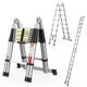 thumbnail image 1 of TOPWIRE 5m Escalera Telescópica Aluminio Plegable Bastidor en A multiusos, 1 of 6