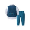 thumbnail image 2 of iEFiEL Kids Toddlers Boys Formal Gentleman Suit Outfit Dress Shirt with + Bow Tie + Tuxedo Vest + Pants, 2 of 7