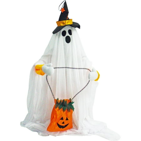 Haunted Hill Farm 35 in Animatronic Ghost Indoor/Covered Outdoor Halloween Decoration, HHGHST-2FLSA