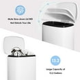 thumbnail image 4 of Arlopu 50L / 13.2 Gallon Trash Can with Foot Pedal, Kitchen Garbage Bin with Soft Close Lid, Rectangular Waste Bin for Home Office Bathroom, 4 of 9