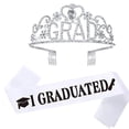 thumbnail image 1 of Cinturón de hombro para la temporada de graduación, conjunto de corona, cinturón de etiqueta para fiesta de graduación, banda para el cabello de aleación, 1 of 1