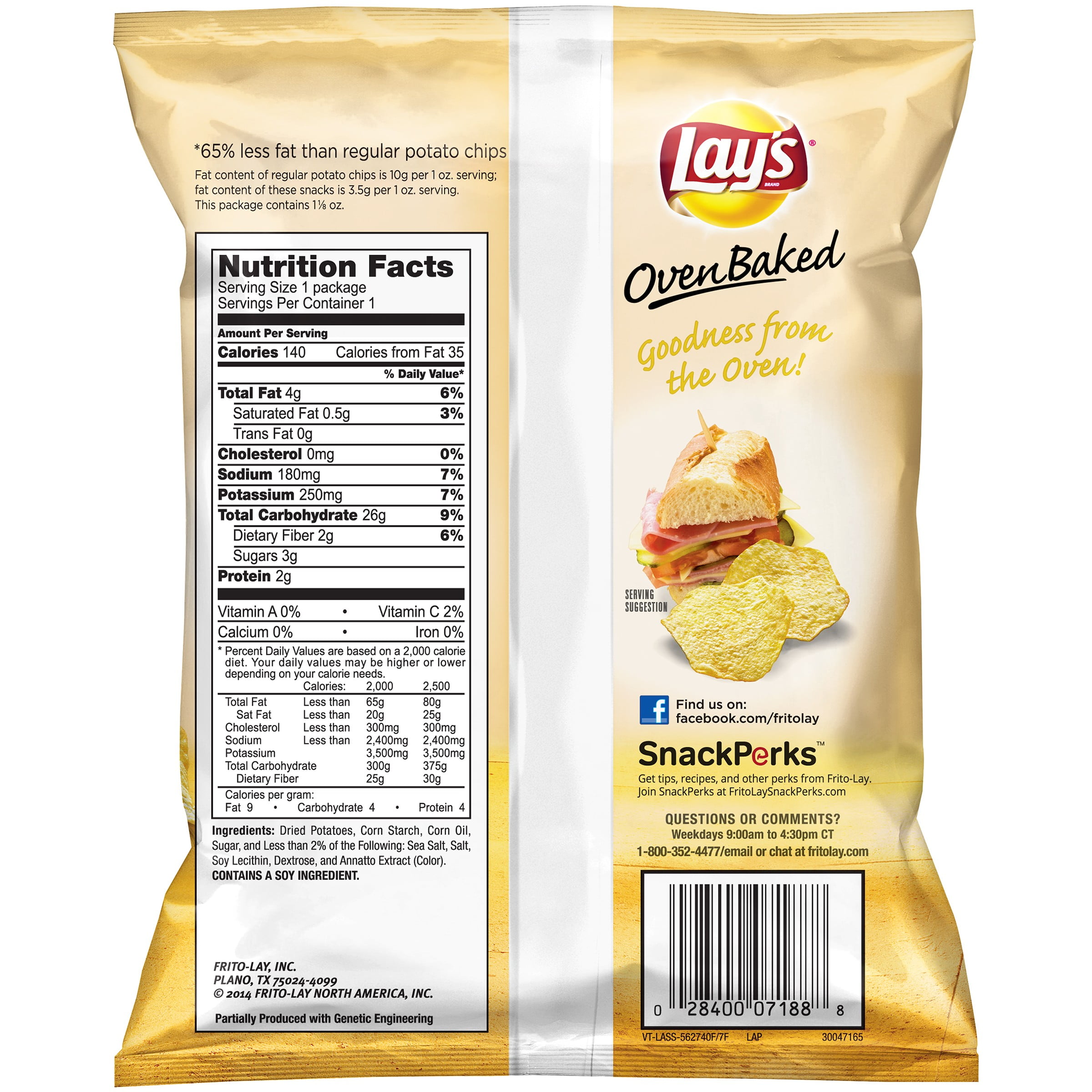 Lay S Oven Baked Original Potato Chips