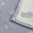 thumbnail image 3 of Ntbay 3 Layer Toddler Blanket, Muslin Cotton Jacquard Bed Blankets, Lightweight Thermal Baby Blanket, Super Soft and Warm Crib Blanket for All Seasons, Decoration Gift, 30"x40", Blue Pineapple, 3 of 5