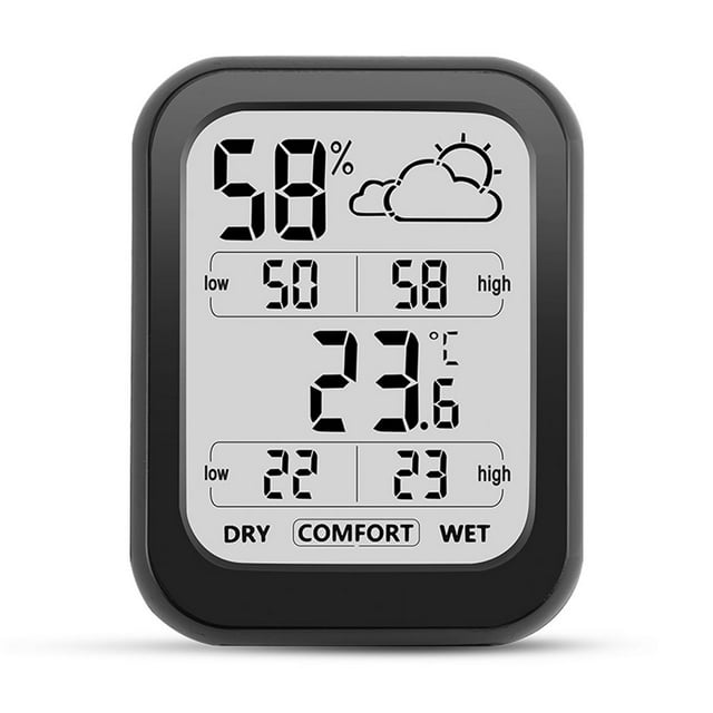 Termómetro digital para interiores, higrómetro, medidor de humedad y temperatura preciso para el hogar, monitor con pantalla de clima y comodidad, compatible con conmutación ℃/℉ para el hogar, ofici
