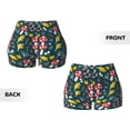 thumbnail image 3 of Sikiie Cartoon Leaf Mushroom Red Print Workout Shorts Women Scrunch Butt Gym Shorts Seamless High Waist Tummy Control Yoga Biker Athletic Shorts, 3 of 5