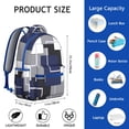 thumbnail image 6 of Geometric Shapes Print Backpack with Texture, Trendy Laptop Bookbag for College, School, Work, Durable Travel Daypack with Organizer, Awesome Gift Idea, 6 of 6