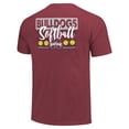 thumbnail image 3 of Unisex Maroon Mississippi State Bulldogs Gritty Softball Bats Comfort Colors T-Shirt, 3 of 3